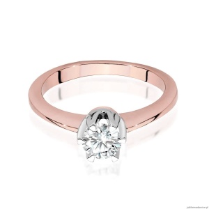 Pierścionek W220B Diament 0,50ct różowe złoto