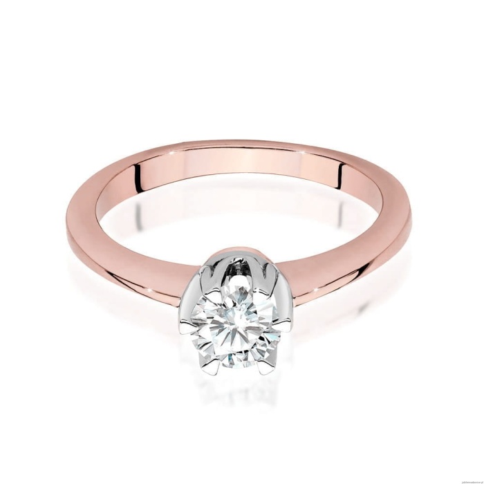 Pierścionek W220B Diament 0,50ct różowe złoto