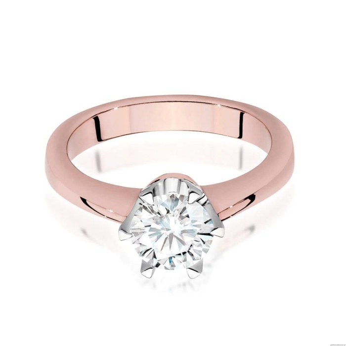 Pierścionek W220B Diament 0,70ct różowe złoto