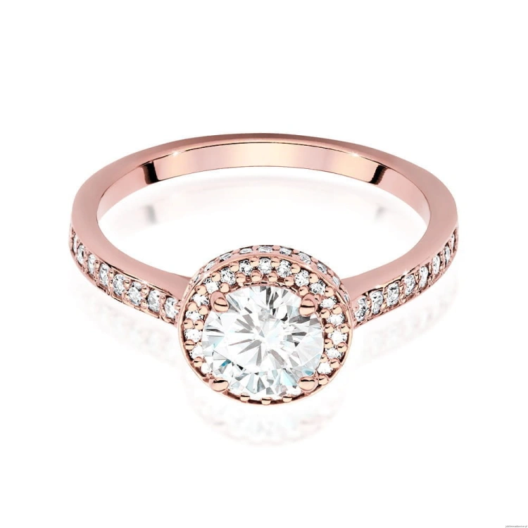 Pierścionek W508 Diament 0,70ct różowe złoto
