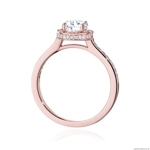 Pierścionek W508 Diament 0,70ct różowe złoto