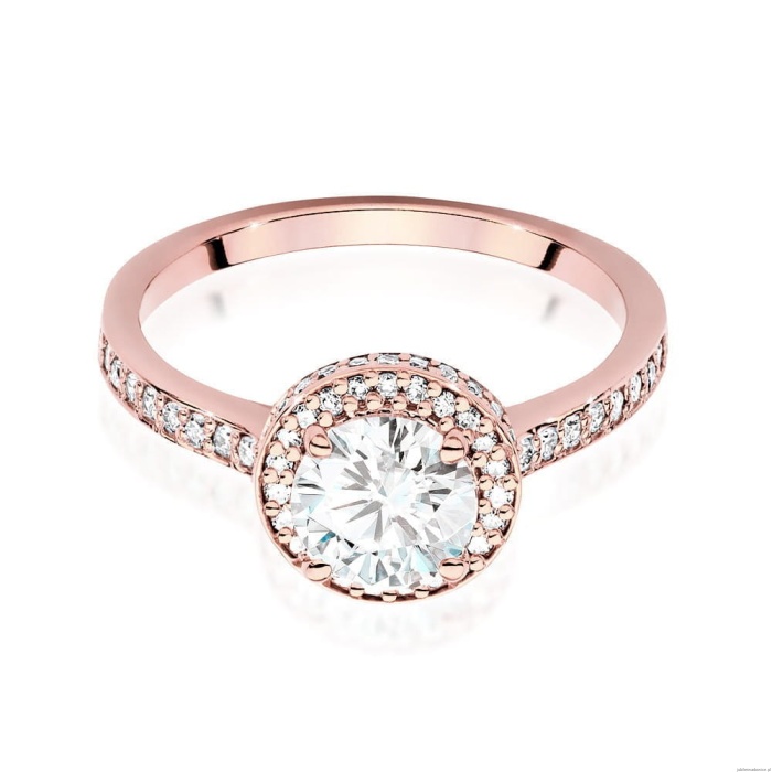 Pierścionek W508 Diament 1,00ct różowe złoto