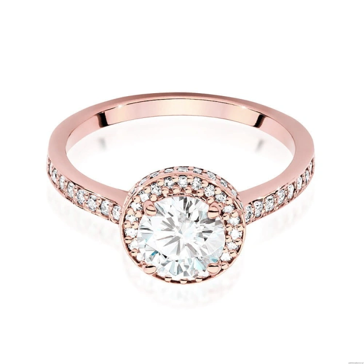 Pierścionek W508 Diament 1,00ct różowe złoto