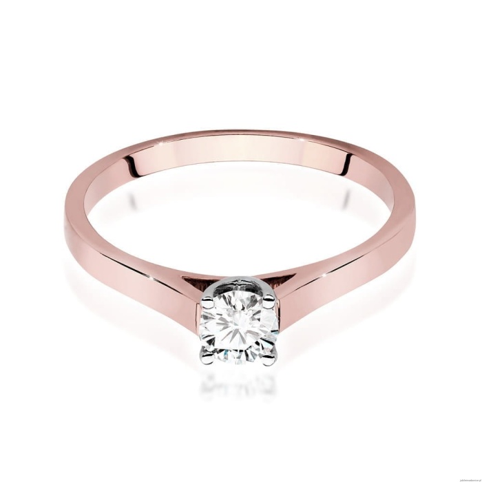 Pierścionek W526 Diament 0,50ct różowe złoto