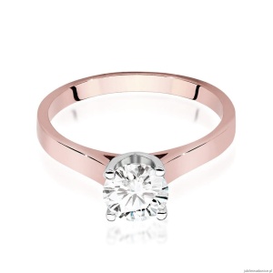 Pierścionek W526 Diament 1,00ct różowe złoto