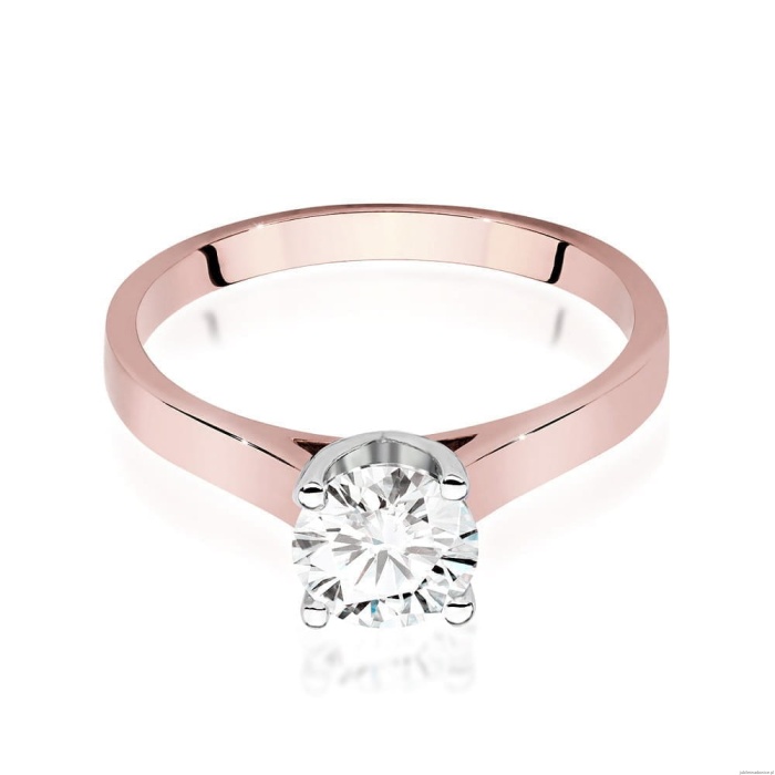 Pierścionek W526 Diament 1,00ct różowe złoto