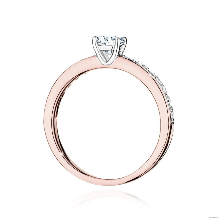 Pierścionek W534 Diament 0,40ct różowe złoto