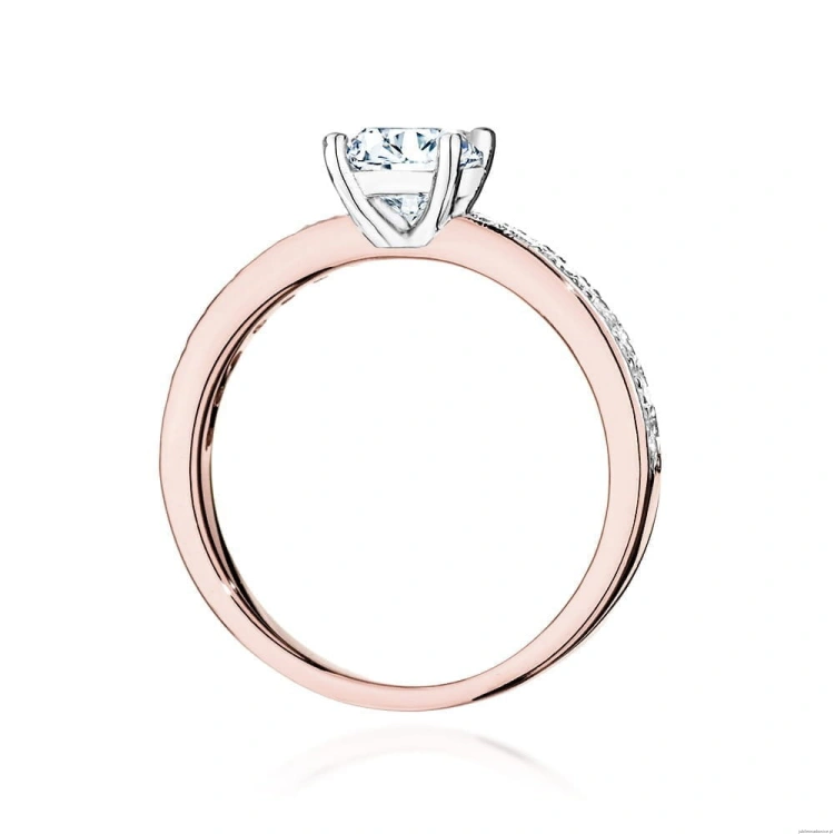 Pierścionek W534 Diament 0,70ct różowe złoto