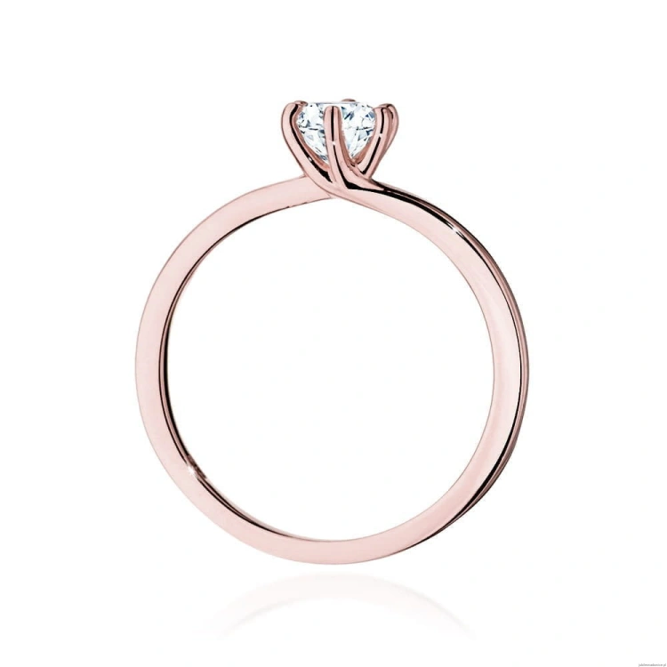 Pierścionek W535 Diament 0,40ct różowe złoto