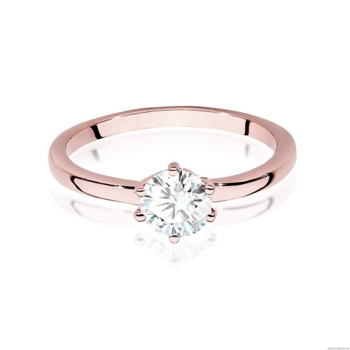 Pierścionek W535 Diament 0,70ct różowe złoto