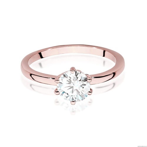 Pierścionek W535 Diament 1,00ct różowe złoto