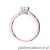 Pierścionek W539 Diament 0,50ct różowe złoto