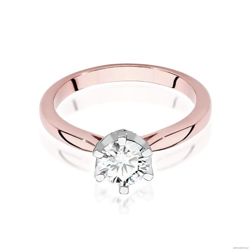 Pierścionek W539 Diament 0,70ct różowe złoto