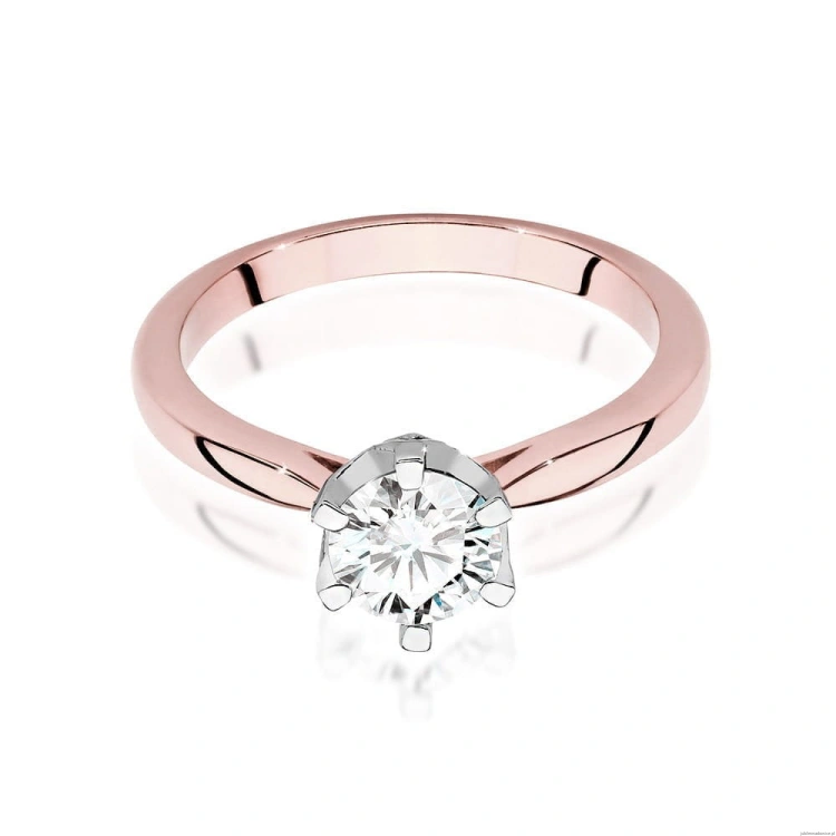 Pierścionek W539 Diament 0,70ct różowe złoto