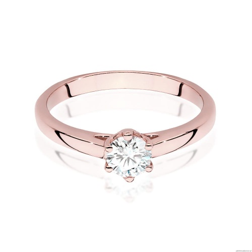 Pierścionek W540 Diament 0,40ct różowe złoto