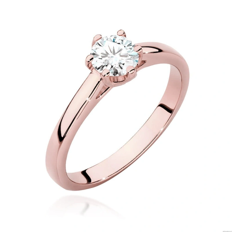Pierścionek W540 Diament 0,50ct różowe złoto
