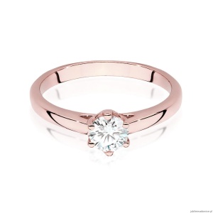 Pierścionek W540 Diament 0,50ct różowe złoto