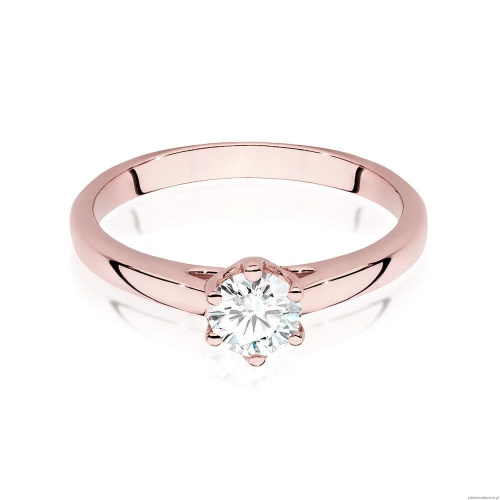 Pierścionek W540 Diament 0,50ct różowe złoto