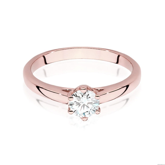 Pierścionek W540 Diament 0,50ct różowe złoto