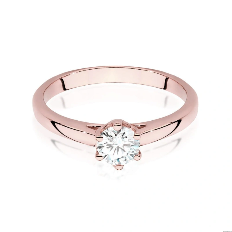 Pierścionek W540 Diament 0,50ct różowe złoto