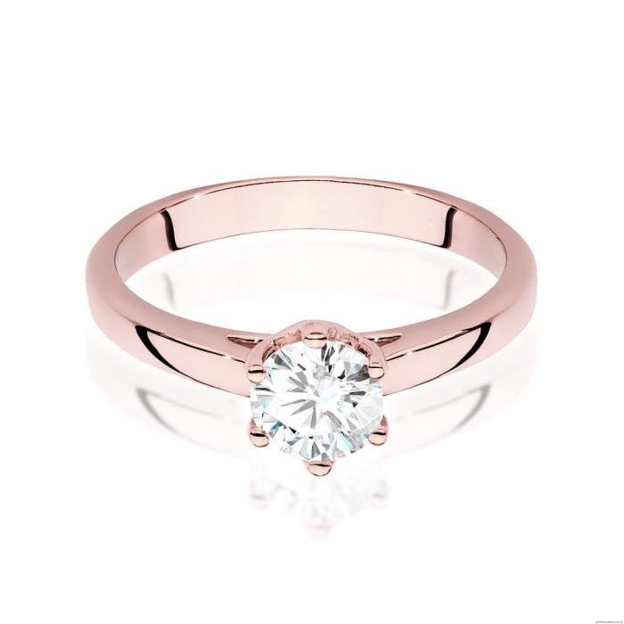 Pierścionek W540 Diament 0,70ct różowe złoto