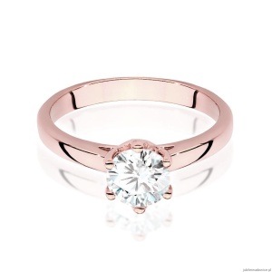 Pierścionek W540 Diament 1,00ct różowe złoto