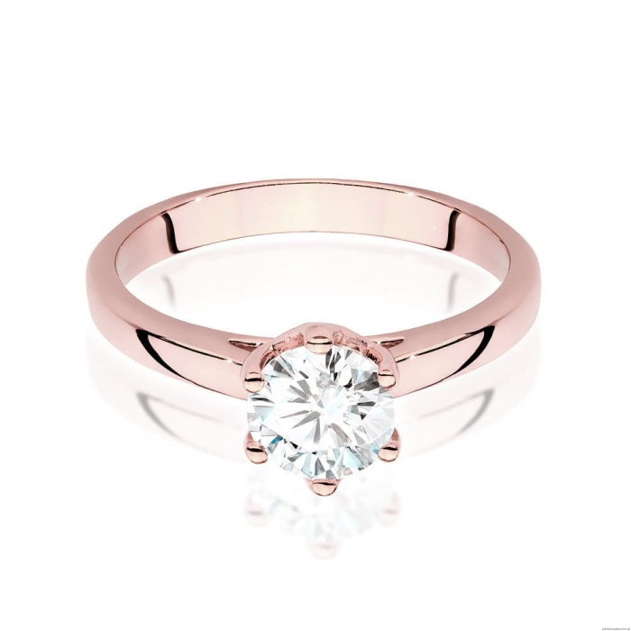 Pierścionek W540 Diament 1,00ct różowe złoto