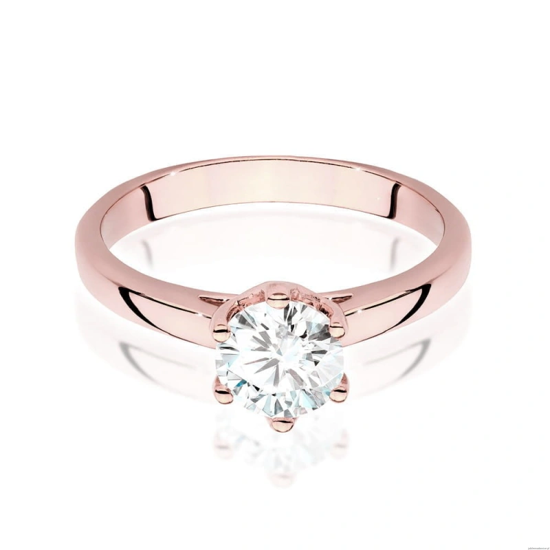 Pierścionek W540 Diament 1,00ct różowe złoto