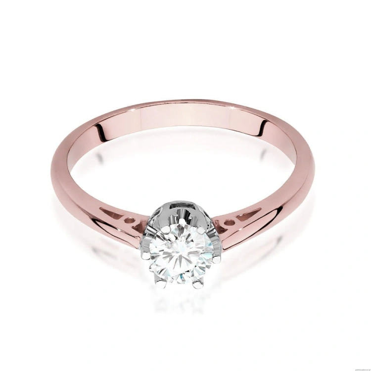 Pierścionek W542 Diament 0,40ct różowe złoto