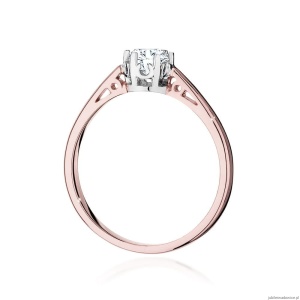 Pierścionek W542 Diament 0,40ct różowe złoto