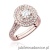 Pierścionek W549 Diament 0,40ct różowe złoto