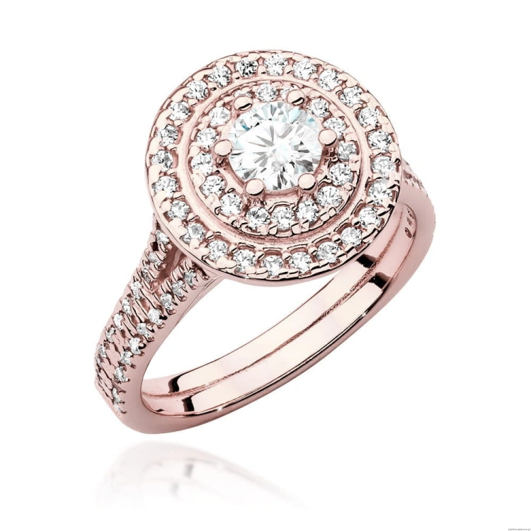 Pierścionek W549 Diament 0,40ct różowe złoto