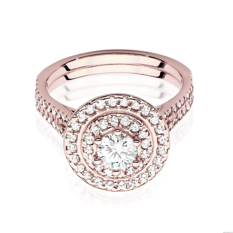 Pierścionek W549 Diament 0,40ct różowe złoto