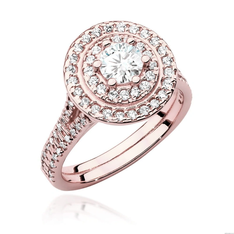 Pierścionek W549 Diament 0,50ct różowe złoto