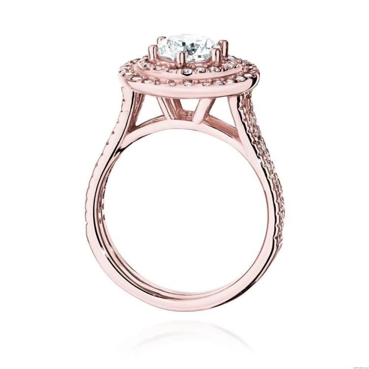Pierścionek W549 Diament 0,70ct różowe złoto