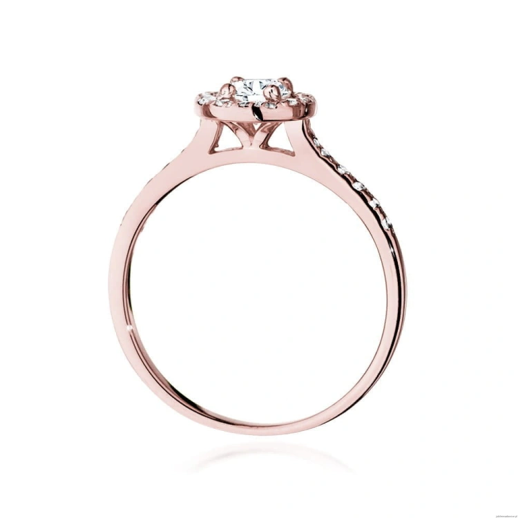 Pierścionek W551 Diament 0,40ct różowe złoto