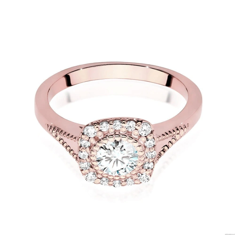 Pierścionek W552 Diament 0,40ct różowe złoto