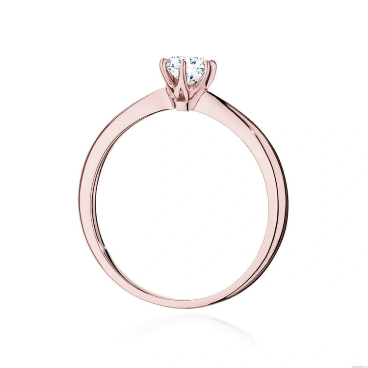 Pierścionek W553 Diament 0,50ct różowe złoto