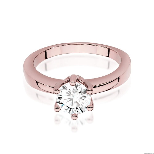 Pierścionek W563 Diament 0,70ct różowe złoto