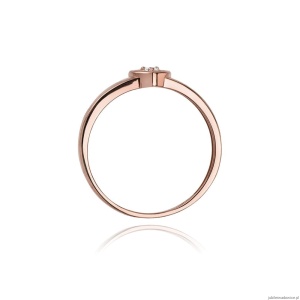 Pierścionek W001 Diament 0,04ct różowe złoto