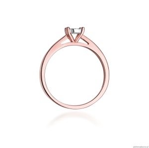 Pierścionek W007 Diament 0,08ct różowe złoto