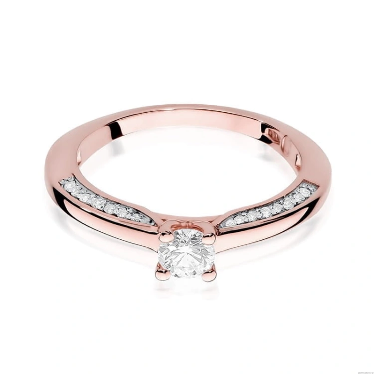 Pierścionek W009 Diament 0,30ct różowe złoto