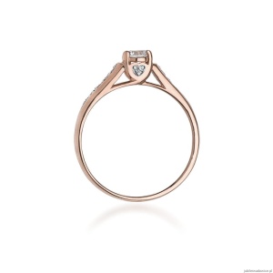 Pierścionek W016 Diament 0,23ct różowe złoto