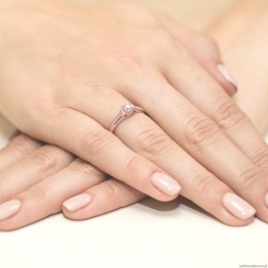Pierścionek W016 Diament 0,23ct różowe złoto
