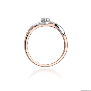 Pierścionek W022 Diament 0,04ct różowe złoto