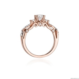 Pierścionek W023 Diament 0,50ct różowe złoto