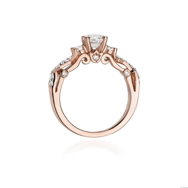 Pierścionek W023 Diament 0,50ct różowe złoto