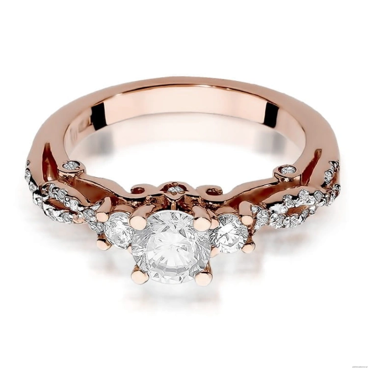 Pierścionek W023 Diament 0,70ct różowe złoto