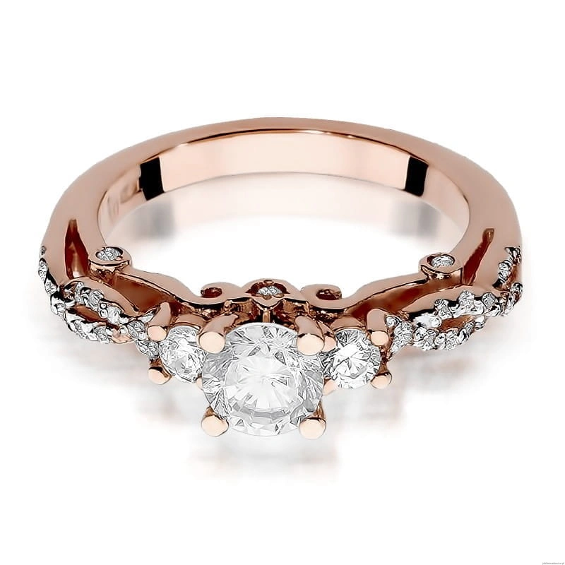 Pierścionek W023 Diament 0,70ct różowe złoto