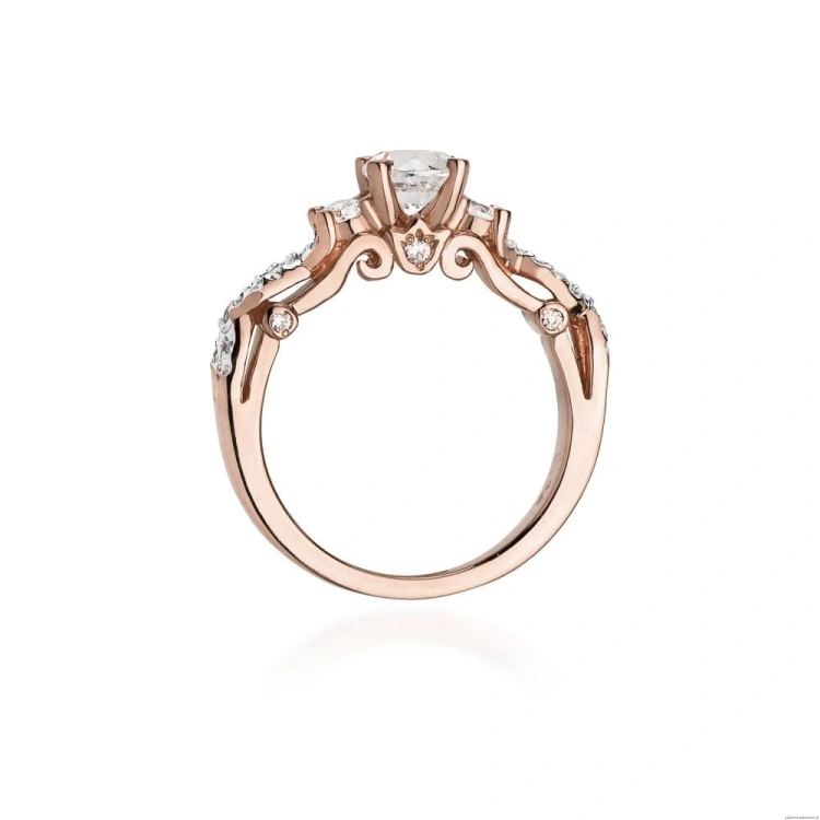Pierścionek W023 Diament 0,70ct różowe złoto